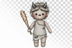 Knitted Goblin Creature Monster Halloween Doll PNG Product Image 1