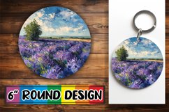 Round Keychain &amp; Coaster Love - Blooming Theme Product Image 1