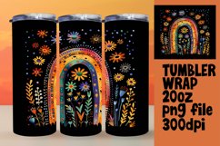 Shadowed Rainbow: Black Sublimation Tumbler Wraps Product Image 1