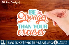 Motivational sticker design, Inspirational sticker design Product Image 1