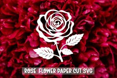 Rose Flower SVG I Rose Flower Vinyl Decal, Paper Cut Rose Product Image 1