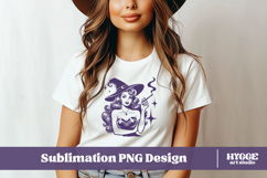 Vintage Funny Sarcastic Pin-Up Halloween Witch PNG DTF Product Image 2