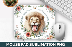 Lion Mouse Pad, Cute Animal Mouse Pad PNG, Animal Lover Gift Product Image 1