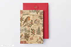 Robin Bird Christmas Junk Journal Pages Product Image 5