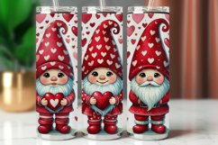 Valentine Tumbler Wrap 20 oz - gnome with heart love Product Image 1