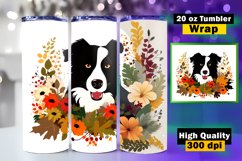 Cute Dog Tumbler Sublimation, 20 oz Skinny Tumbler Wrap Product Image 1