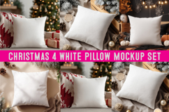 Christmas Pillow Mockup,White Pillow Mockup PNG,Mockup Product Image 1