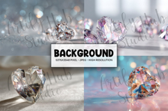 Crystal Diamond Heart Luxury Background Product Image 1