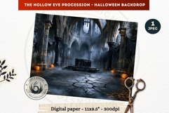 Gothic Halloween background - Hollow Eve Procession Backdrop Product Image 1