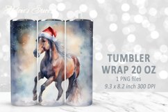 Christmas horse tumbler | Horse Tumbler Sublimation 20 oz Product Image 1
