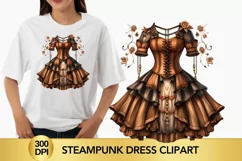 steampunk dress Clipart, steampunk dress png Product Image 1