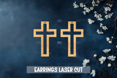 24 Cross Earrings Laser Cut SVG I Christian Cross Earrings Product Image 21