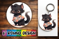 Charming Cat Lover Round Design PNG Product Image 1