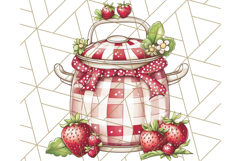 Cottagecore Strawberry Kitchen PNG Clipart, Retro Fruit Png Product Image 4