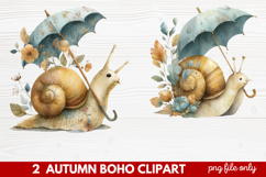 Autumn Boho Clipart | Fall Bohemian Aesthetic PNG Illustrati Product Image 1