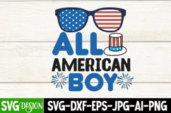 All American Boy SVG Cut File ,All American Boy Sublimation Product Image 1