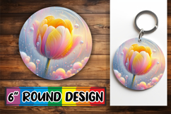 Radiant Circle Ornaments Design, 3D Flower Product Image 1