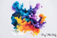 Watercolor Color Splash Clipart PNG Product Image 1