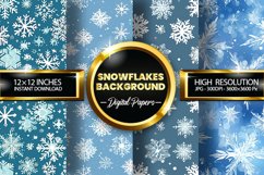 Snowflakes Background Digital Papers - 04 Variations Product Image 1