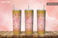 Leopard Glitter Tumbler Sublimation | Skinny 20 oz | Tapered Product Image 7