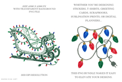 Merry Christmas Lights Clipart Product Image 2