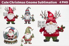 Cute Christmas Gnome Sublimation PNG Product Image 1