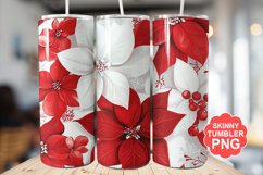 Christmas Flowers Tumbler | Christmas Tumbler Wrap Product Image 1