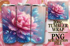 RADIANT REFLECTIONS 20oz TUMBLER WRAP, 3D Flower Product Image 1