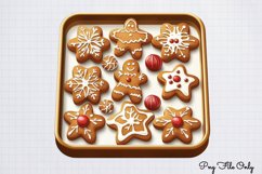 Christmas Gingerbread Clipart PNG Product Image 1
