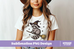 Funny Sarcastic Feral Witch Raccoon Halloween PNG DTF Bundle Product Image 3