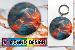 Spring Fling PNG: Patterned Sublimation Keychain Product Image 1