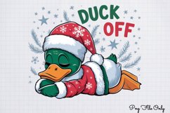 Funny Christmas Duck Sublimation Clipart PNG Product Image 1