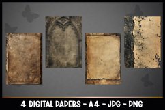 4 Vintage Digital Papers I Junk Journal Pages Product Image 2