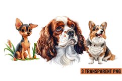 Watercolor Dog Breed Clipart , PNG Product Image 1