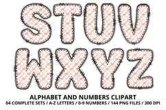 Teddy Bear Girl Alphabet PNG - Letters & Number 300 DPI Product Image 4