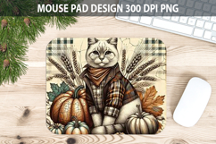 Cat Mouse pad Sublimation - Thanksgiving PNG Design Product Image 1