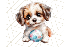 Cute Puppy Clipart, Adorable Dog PNG, Kawaii Watercolor Pup Product Image 4