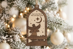 Nativity Silhouette Ornament SVG Laser Cut | Christmas | SVG Product Image 1