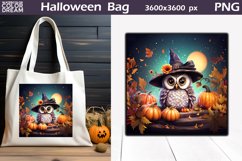 Owl Halloween Bag Sublimation | Witch Owl Halloween Bag Product Image 1