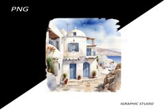 Greece summer clipart, Mediterranean Vacation Clipart Product Image 1