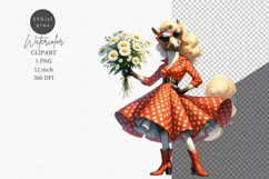 Cute Animals Clipart, Horse clipart, Daisies Product Image 1