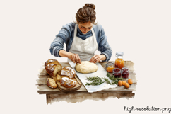 Blue Cozy Spring Home Clipart PNG Product Image 1