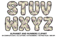Romantic Regency Floral Alphabet PNG Letters &amp; Numbers Product Image 4