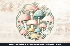 Mushroom Wind Spinner Sublimation Design Product Image 1