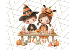 Halloween Costume Parade Clipart PNG with Monsters Clip Art Product Image 4