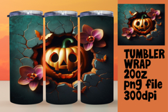 Sublimation Ready 20oz Design Files , 3D Pumpkin Product Image 1