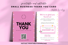 Cute Small Business Thank You Card - Printable &amp; Editable Product Image 1