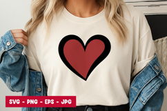 Minimal Solid Heart Shape SVG PNG Product Image 1