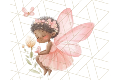 Pastel Pink Fairy Garden Clipart, Enchanted Cottagecore Png Product Image 4
