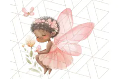 Pastel Pink Fairy Garden Clipart, Enchanted Cottagecore Png Product Image 4